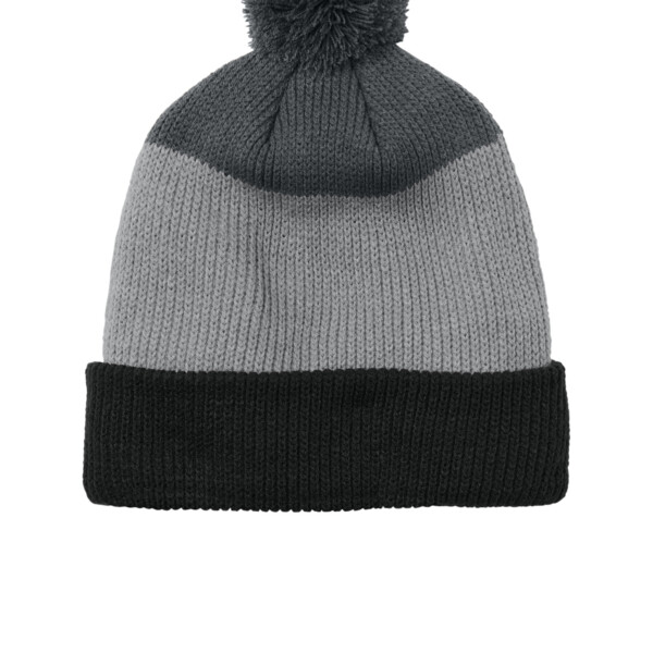 Cozy Striped Pom Beanie Thumbnail