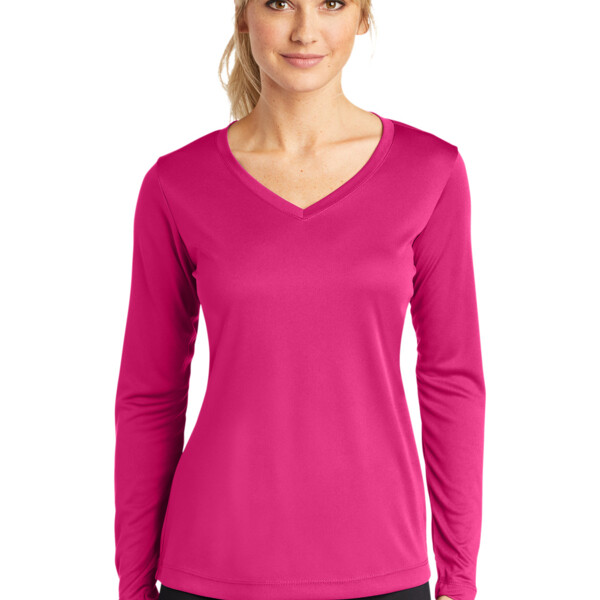 Women's Long Sleeve PosiCharge ® Competitor V Neck Tee Thumbnail