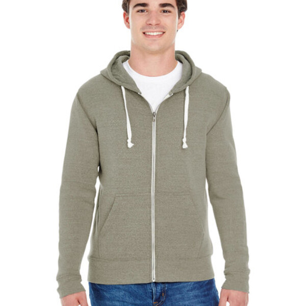 Adult Triblend Full-Zip Fleece Hood Thumbnail